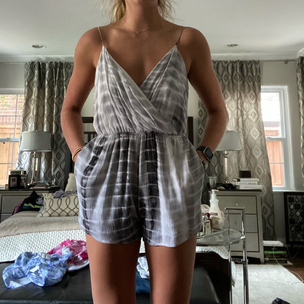 Tobi tie dye romper with pockets